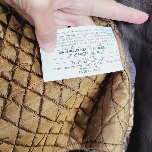 Oscar Leopold Brown 100% Lambskin Leather Lined Button Jacket Y2K Style Size XS - Picture 12 of 14